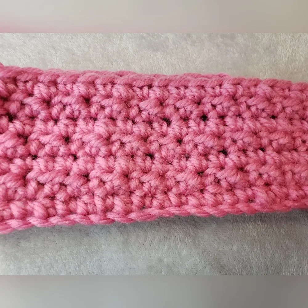 Crochet Headband, Pink, ear warmer